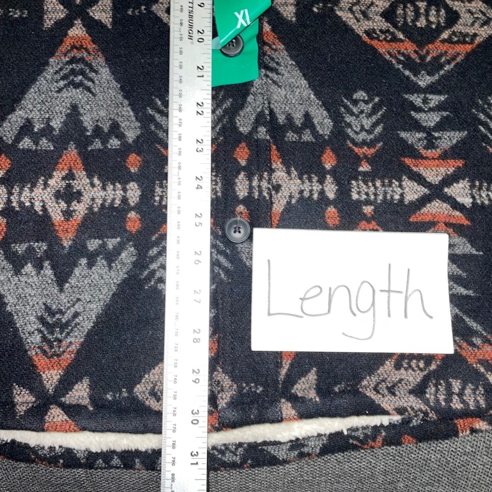 NEW Jachs New York Wool Blend Sherpa Lined Shirt Jacket Aztec Print NWT Mens XL - Picture 6 of 8